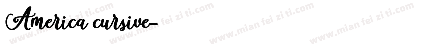 America cursive字体转换